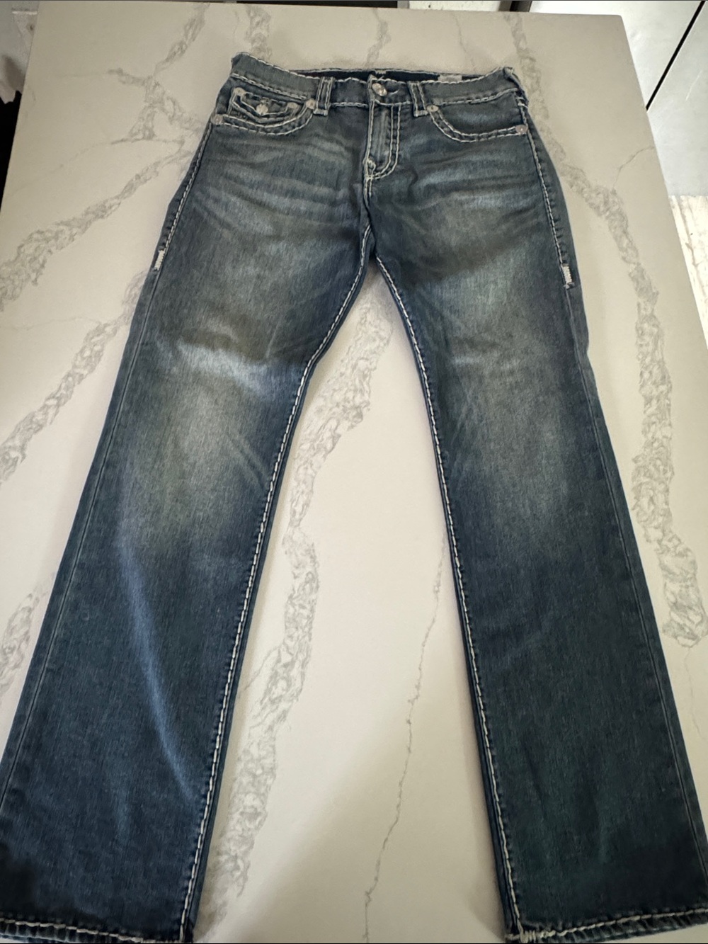 True Religion Men’s Medium Washed Blue Bootcut Jeans